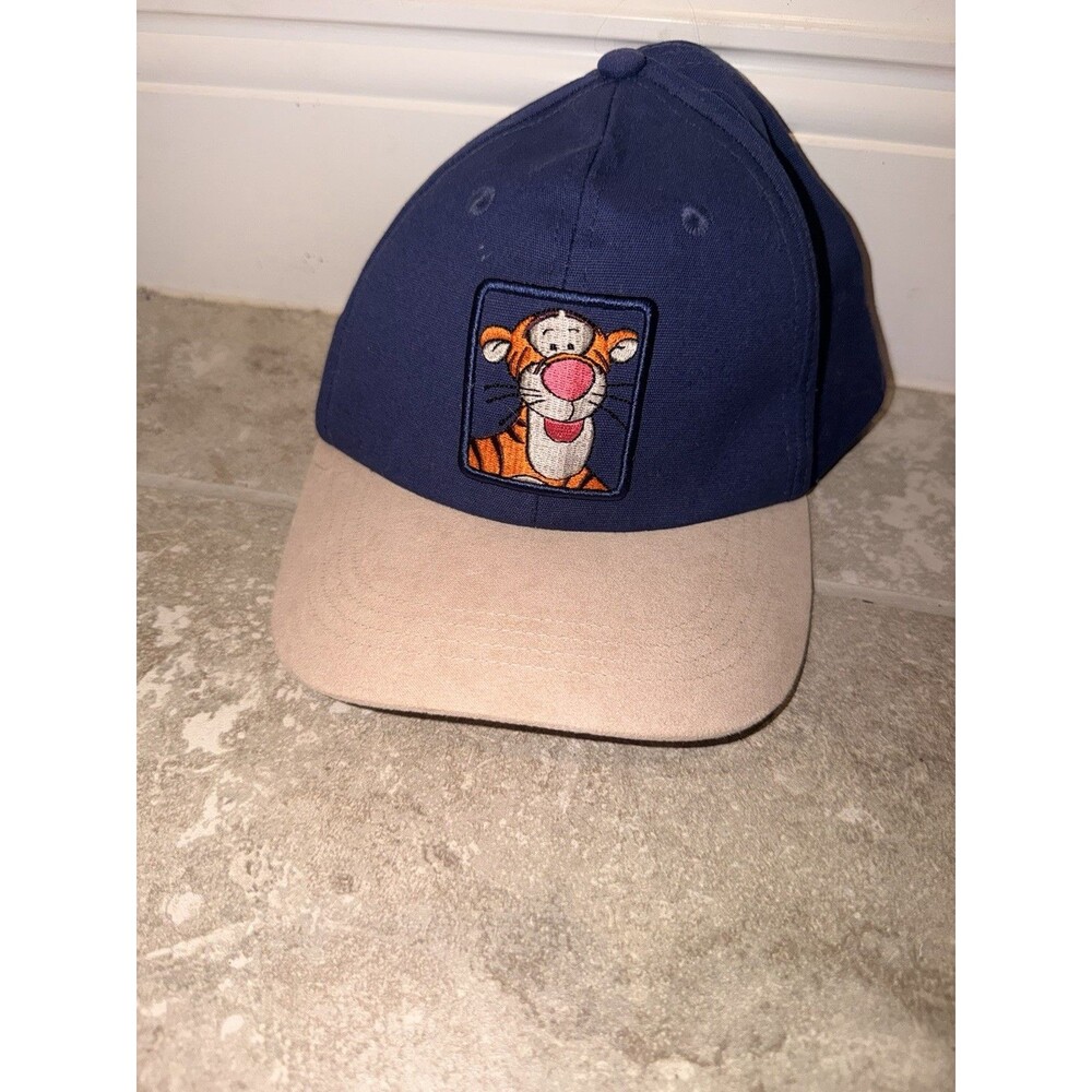 Disney Parks Winnie The Pooh Tigger hat Navy Cap Ball Hat Blue NWT Vintage Like